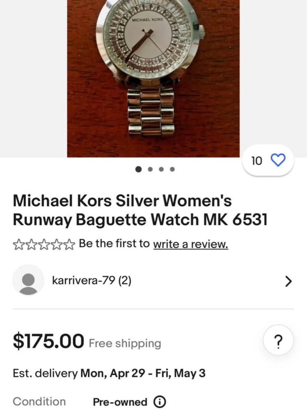 Michael Kors Silver Tone Men's Crystal Ring Dial Bracelet Watch - Picture 2 of 2